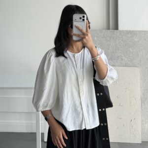 شومیز سفید عروسکی برندH&m